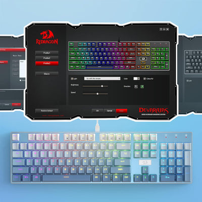 Redragon K556 SE RGB-hintergrundbeleuchtete kabelgebundene mechanische Gaming-Tastatur, 104-Tasten-S