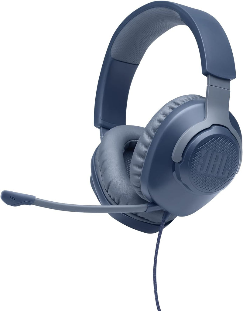 JBL Quantum 100 Over-Ear Gaming Headset – Wired 3,5 mm Klinke – Mit abnehmbarem Boom-Mikrofon – Komp