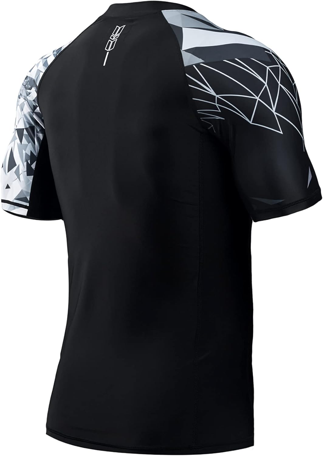 HUGE SPORTS Herren Kurzarm Splice Skins Rashguard Shirt Schwimmshirt Rash Vest für Schwimmen Surfen