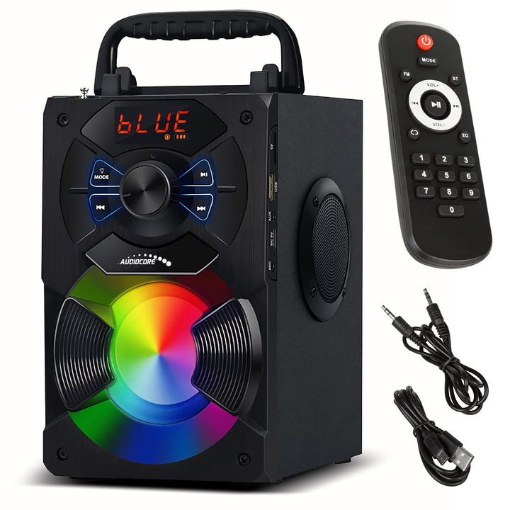 Audiocore AC730 Tragbarer Bluetooth-Lautsprecher Kabellos 11W Ausgangleistung/Radio/SD/MMC/Aux-In/US