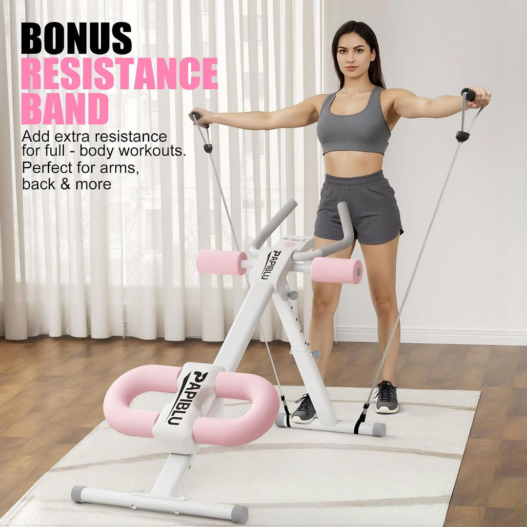 bauchtrainer für zuhause, verstellbarer Bauchtrainer mit LCD-Monitor, zusammenklappbares Bauchmuskel