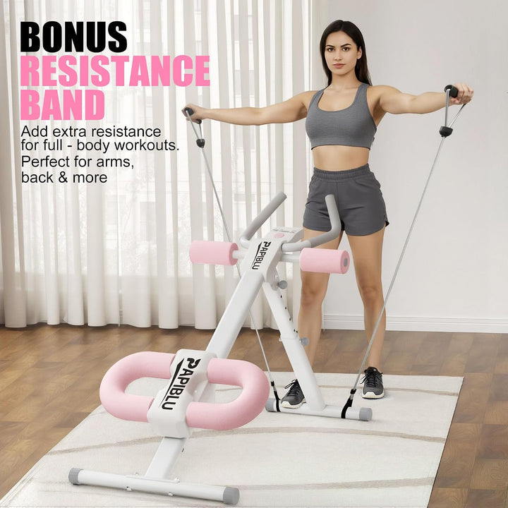 bauchtrainer für zuhause, verstellbarer Bauchtrainer mit LCD-Monitor, zusammenklappbares Bauchmuskel