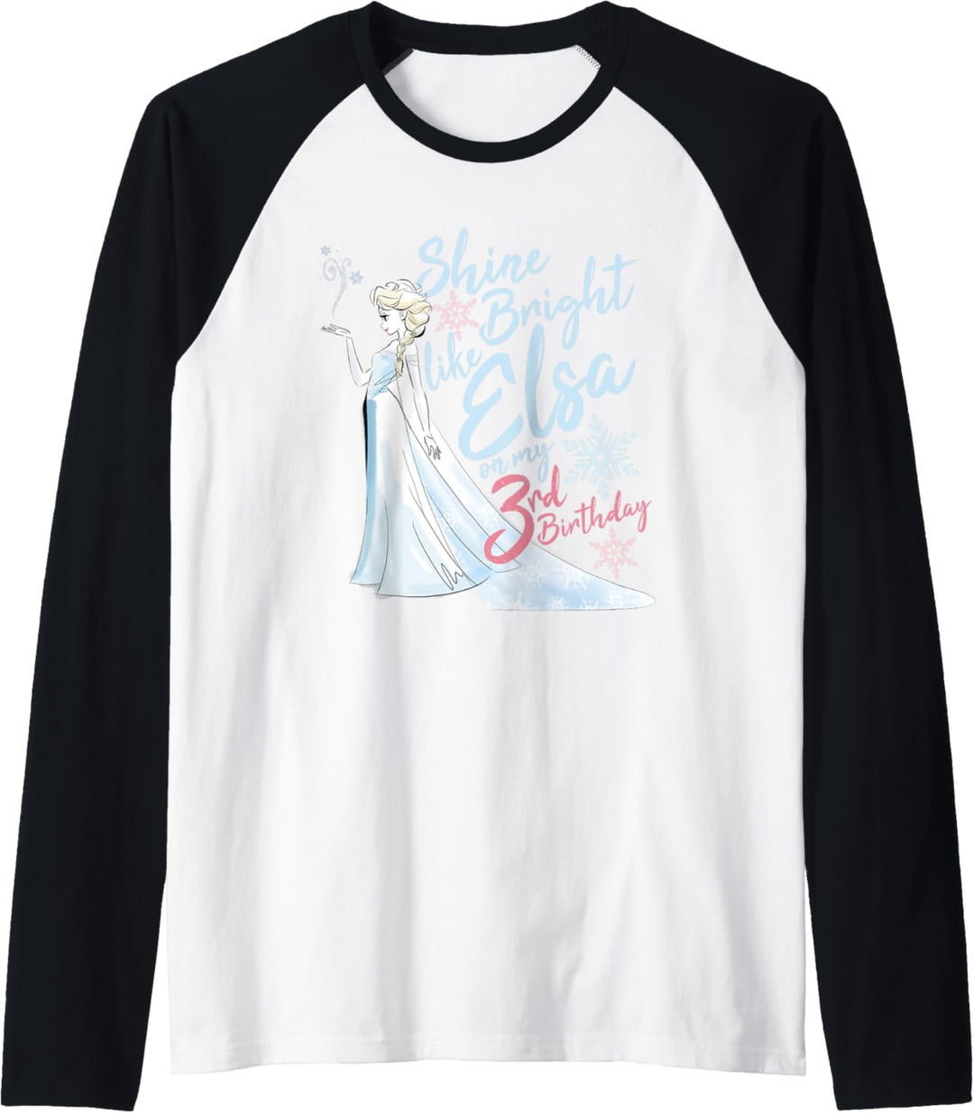 Disney Frozen Elsa Shine Bright On My 3rd Birthday Raglan