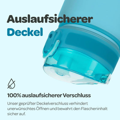 Hydracy Trinkflasche mit Fruchteinsatz - 1L Wasserflasche - BPA-freie Trinkflasche mit Zeitmarkierun