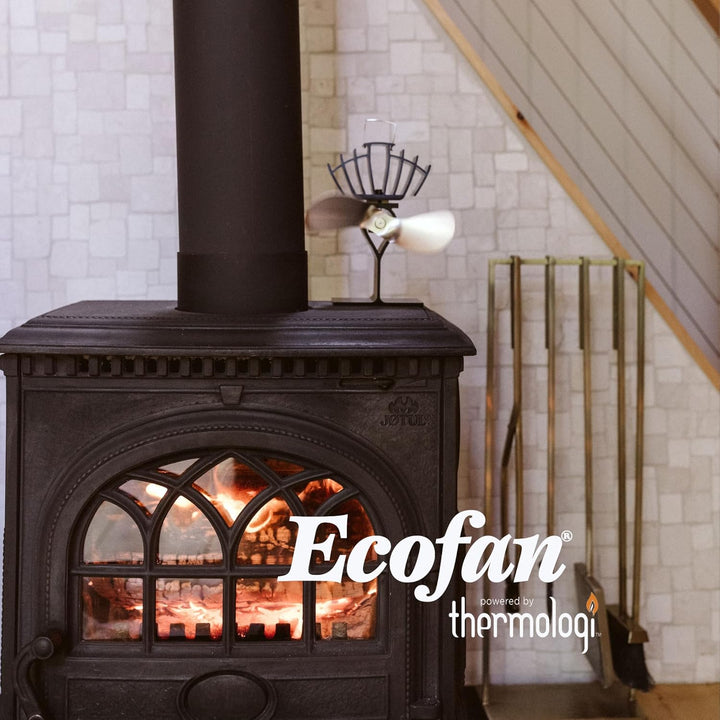 Ecofan UltrAir, 810CAKBX Classic Styled, hitzebetriebener Holzofenventilator, 125 CFM, Nickel, mittl