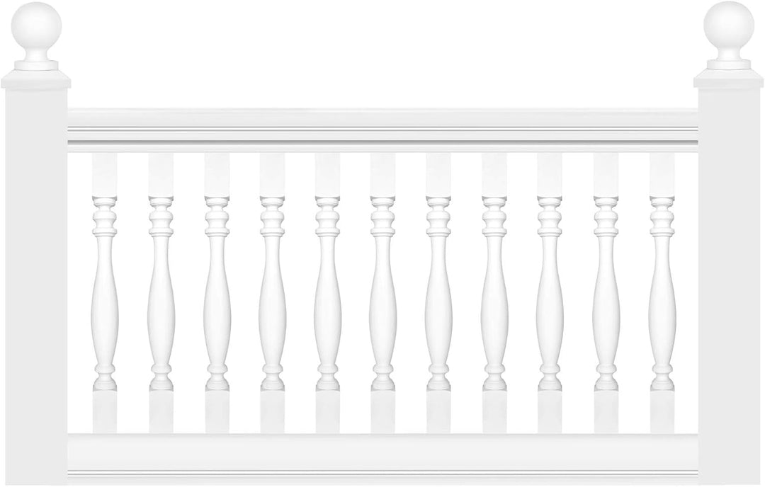 HEXIM Leichtbalustrade - Geländer/Brüstung aus PU Kunststoff weiss, Auswahl aller Komponenten - Perf