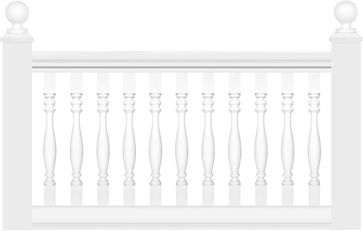 HEXIM Leichtbalustrade - Geländer/Brüstung aus PU Kunststoff weiss, Auswahl aller Komponenten - Perf