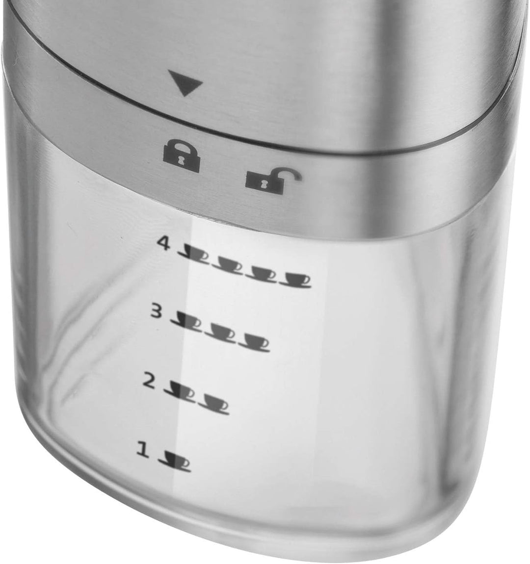 Westmark Hand-Kaffeemühle mit Keramikmahlwerk, Für bis zu 4 Tassen Kaffee, Mit Skala, Brasilia, Läng