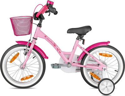 PROMETHEUS BICYCLES Kinderfahrrad ab 5 Jahren - Mädchenfahrrad 16 Zoll Kinder Fahrrad Mädchen Fahrra