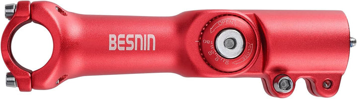 BESNIN Fahrrad Vorbau,Radfahren MTB Vorbau 0-90° 31.8MM OR 25.4MM 60/93/100mm Mountainbike Lenker Vo