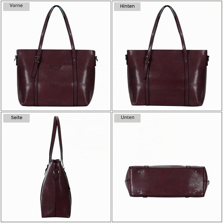 HAWEE Damen Crossbody Handtasche Grosse Shopper Umhängetasche Kunstleder Tote Schultertasche Mode He