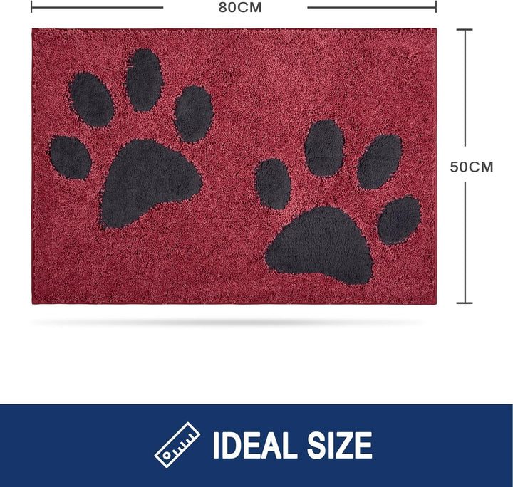 FCSDETAIL Schmutzfangmatte waschbar 50 x 80 cm, Fussmatte Innen, absorbierend Fussmatte, rutschfeste