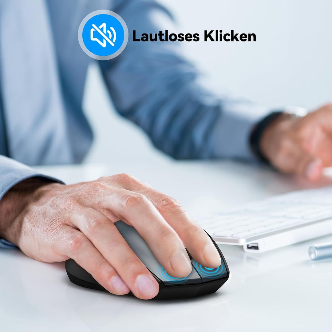 TECKNET Maus Kabellos, Bluetooth-Funkmaus, 3200 DPI Maus Kabellose Bluetooth Mouse 6 Verstellbare DP