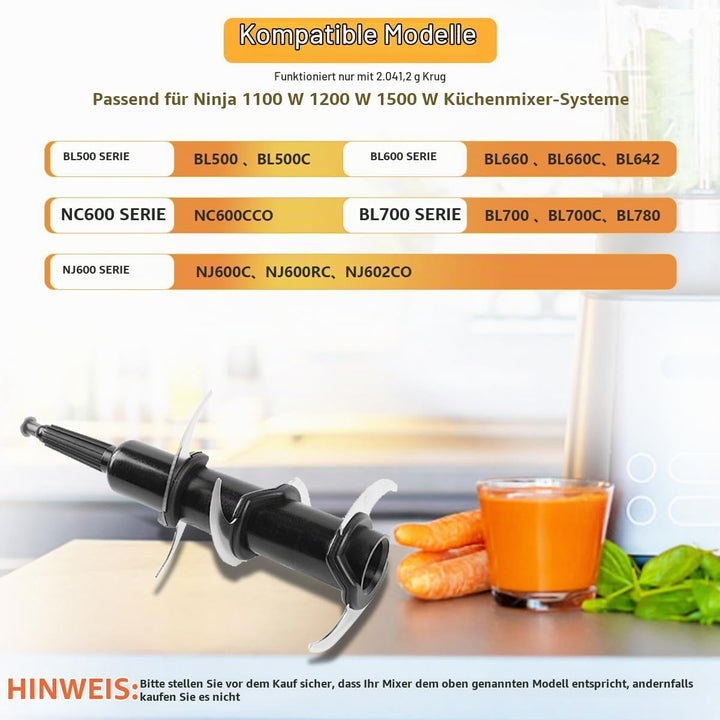 Mixer Ersatzteile Für Ninja Küchenmaschine, Hackklinge Ersatzteile Mit 6 Klingen Für Nutri Ninja 72o