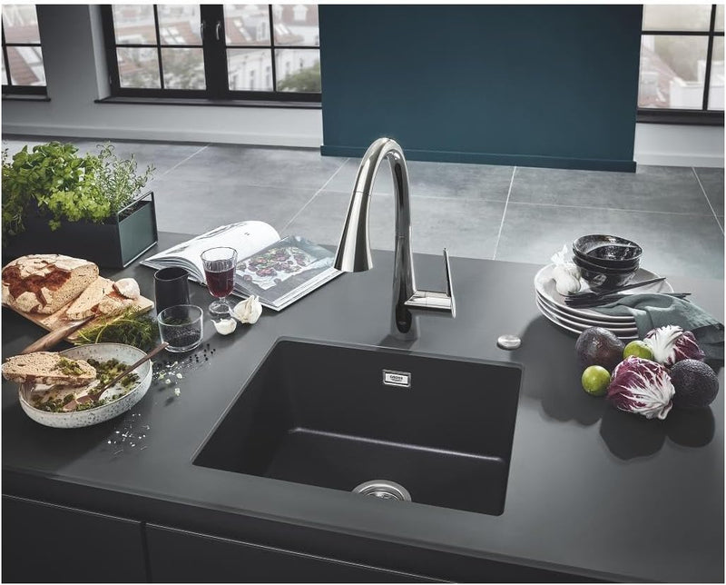 GROHE K700 Unterbau | Kompositspüle | granit grau | 31654AT0, 53.3 x 45.7 cm Grau (Granite Gray) 53.