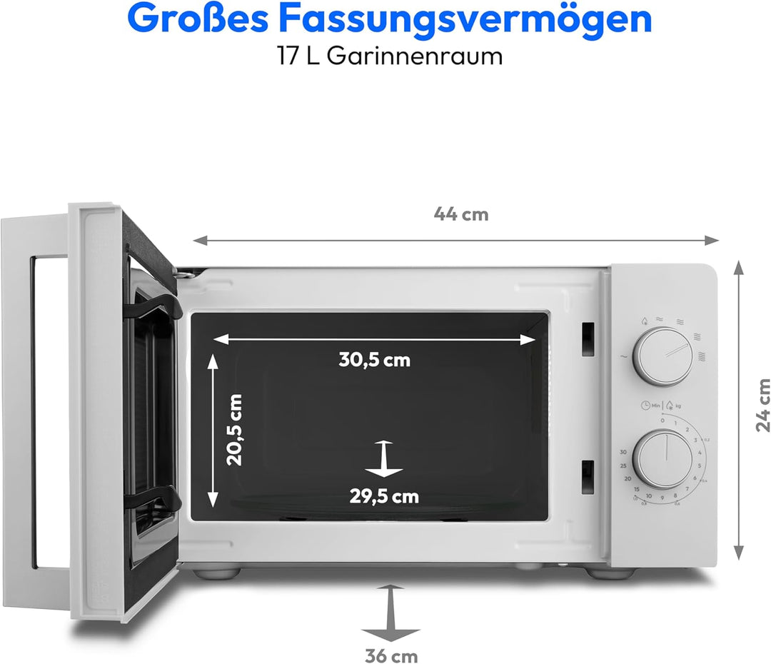 MEDION Mikrowelle klein (20 Liter, 700 Watt kompakt und platzsparend, 5 Mikrowellenstufen, Auftaufun