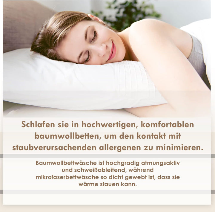 Pizuna 400 Fadenzahl aus Baumwolle Bettwäsche Aschgrau, 100% Langstaple Baumwolle Bettbezug und Kiss