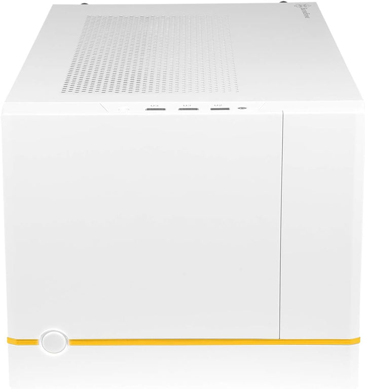 SilverStone Technology SUGO 14, Weiss, Mini-ITX-Würfelchassis, Unterstützt Grafikkarten in voller Lä