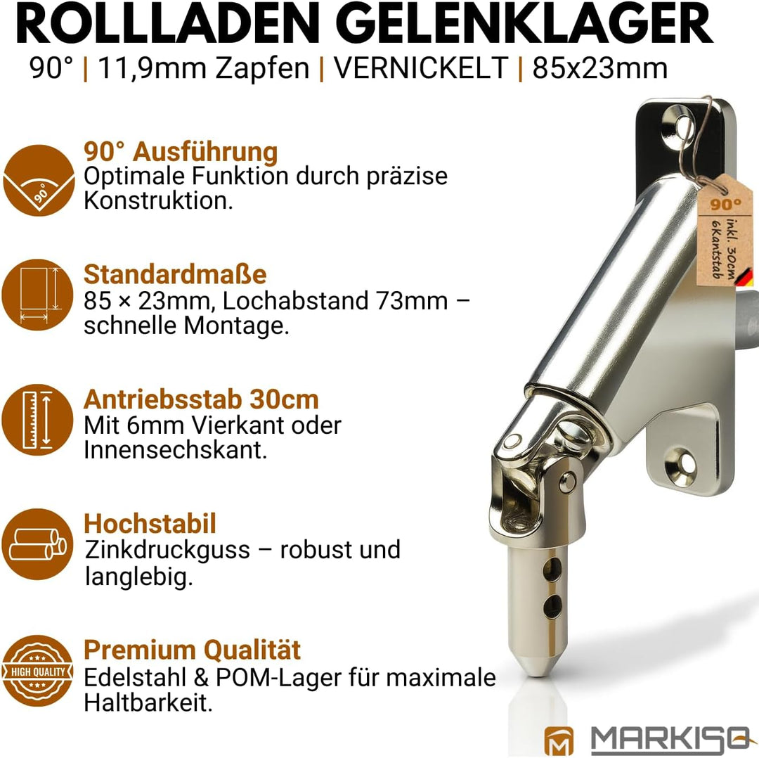 Rolladen Gelenklager 90° Lager Getriebe für Rolladen Rolladenlager Rolladen Kurbelgetriebe Gelenklag