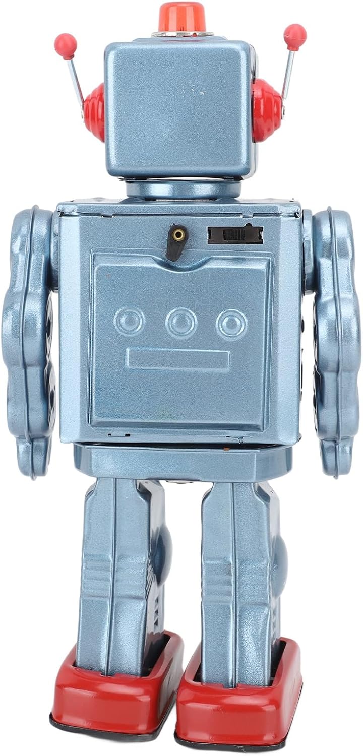 HUSHUI Metallzinn Roboter Spielzeug Retro Elektrische Rotierende Figuren Modell Erwachsene Kollektio