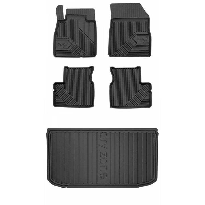 Satz Fussmatten und Gummimatte für Nissan Micra IV K13 2010-2016