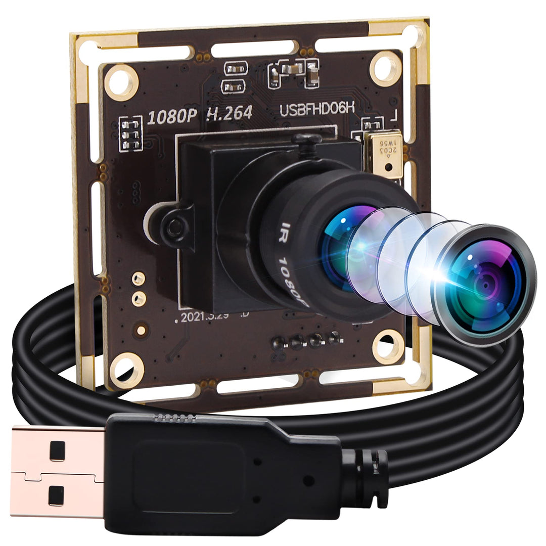 ELP Kamera 1080P Webcam H.264 Low Light USB Camera Mini Kamera Modul (3.6mm Objektiv USB Kamera Modu