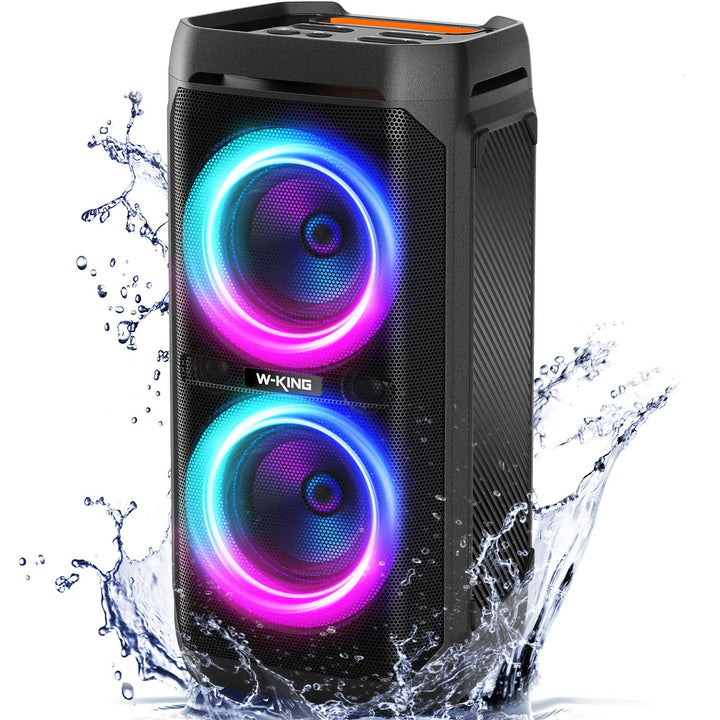W-KING 220W Peak 100W RMS Bluetooth Lautsprecher Gross V5.3, IPX6 Wasserdichter,Musikbox Bluetooth m