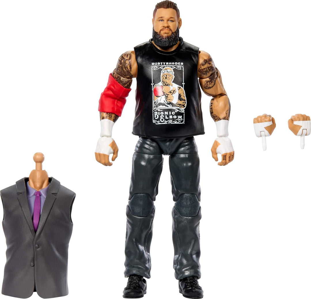 Mattel WWE Elite Collection Actionfigur & Zubehör, Premium Live Event Kevin Owens mit austauschbaren