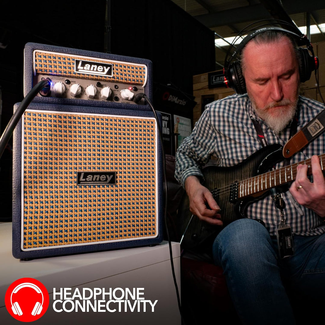 Laney MINISTACK Bluetooth- Batteriebetriebene Gitarren Amp mit Smartphone-Schnittstelle - Lionheart