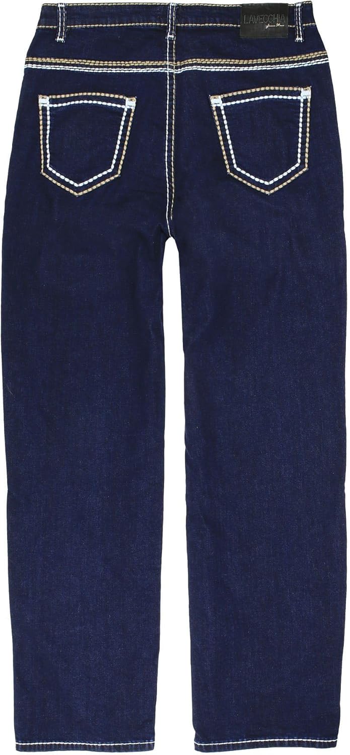 Lavecchia Jeans Übergrössen Herren Comfort Fit Denim Jeanshose Hose LV-503 42W / 32L Darkblue, 42W /