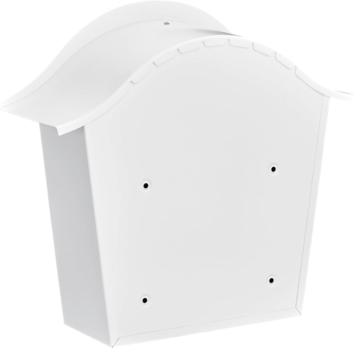 Burg Wächter Briefkasten, A5 Einwurf-Format, Verzinkt, Stahlblech, Holiday 5842 W, Weiss, Stahl Weis