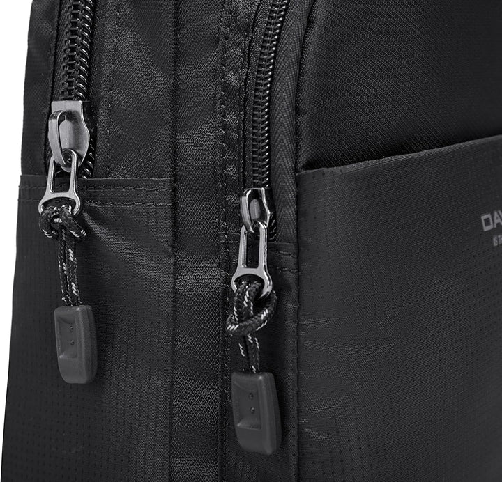 David Jones - Herren Umhängetasche Nylon - Pilotentasche Sling Bag - Schwarz 2, Schwarz 2
