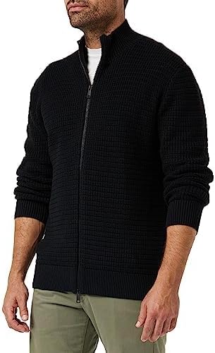 Armani Exchange Herren Long Sleeves,Double Zip, Cotton Cardigan Sweater XS Schwarz, XS Schwarz