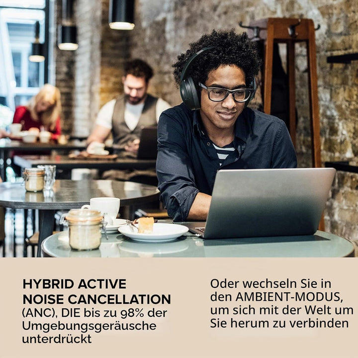 Creative Zen Hybrid 2, Kabellose Over-Ear-Kopfhörer, Bis zu 67 Stunden (ANC aus), Hybrid-Active-Nois
