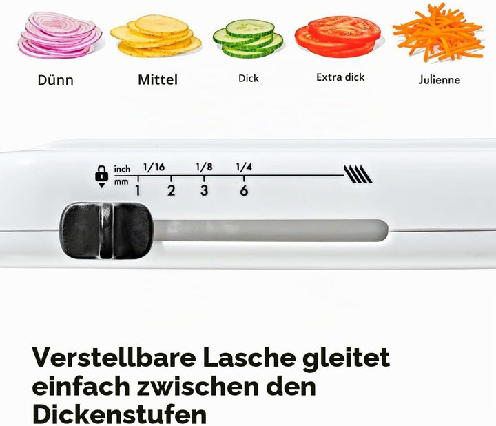 OXO Good Grips Präzisions-Hand-Gemüsehobel - Kompaktes einstellbares Schneidgerät mit 5 Klingeneinst