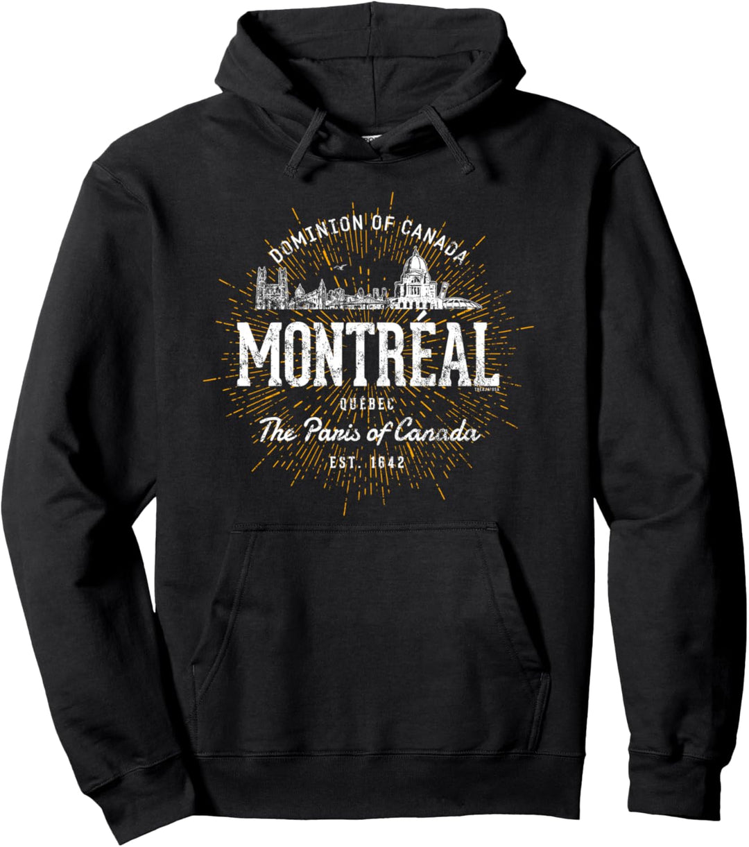 Kanada Vintage Stil Retro Montreal Pullover Hoodie