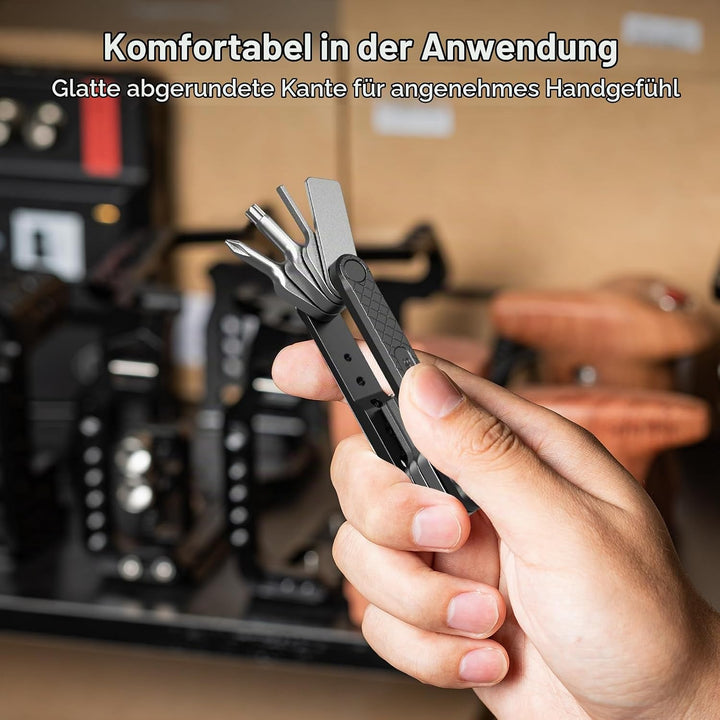 SMALLRIG Kamera Multitool Werkzeug mit Schraubendreher und Schraubenschlüssel, Folding Screwdriver T