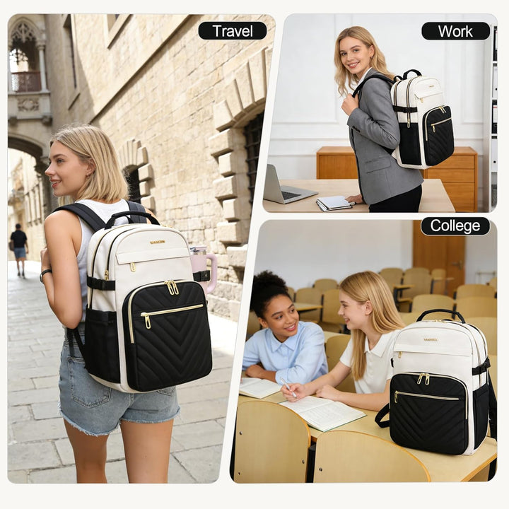 VANKEAN Laptop-Rucksack für Damen und Herren, 17,3 Zoll (43,9 cm), Modischer Rucksack, Wasserdichter