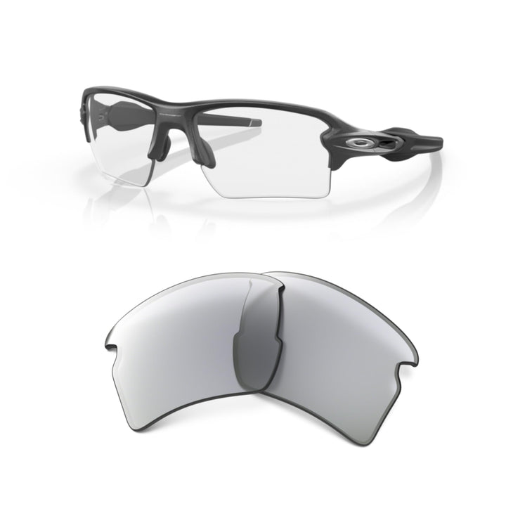 Oakley Original Flak 2.0 XL OO9188 Ersatzgläser, inklusive Oakley Mikrofasertuch Beutel ALK, klar bi