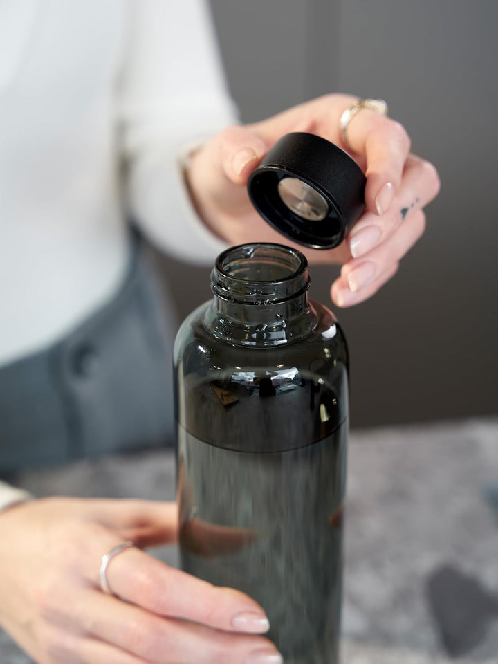 spottle Trinkflasche Glas 1L - Glasflasche in 500ml - 750ml oder 1 Liter - Glas Wasserflasche für Ko