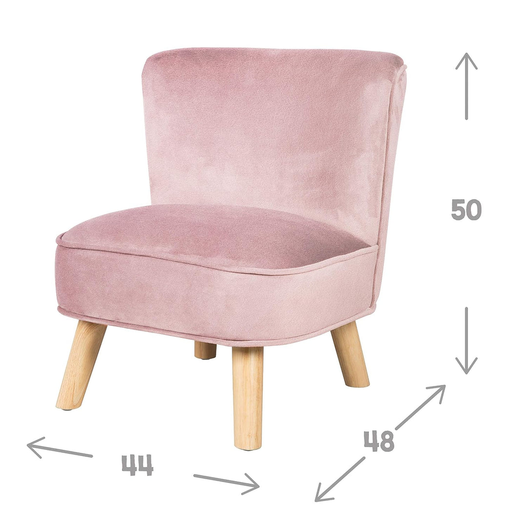 roba „Lil Sofa” Set 3-teilig enthält Kindersessel, Kinderhocker in Sternform, Dekokissen Stern rosa/