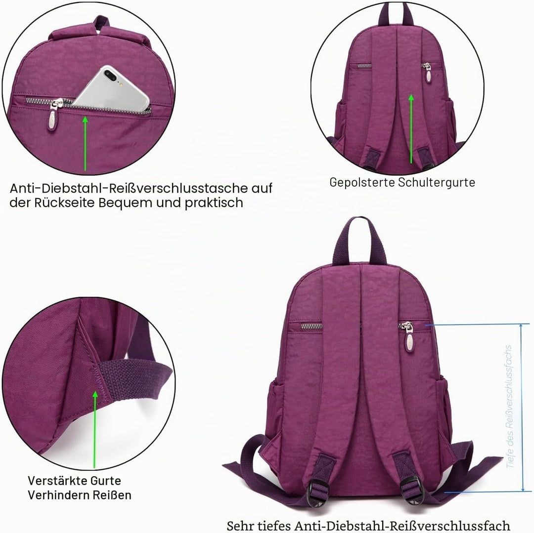 AOTIAN Frauen Rucksack Klassische Leichte Kleine Tagesrucksack Damen Nylon City Pack Jugendliche Läs