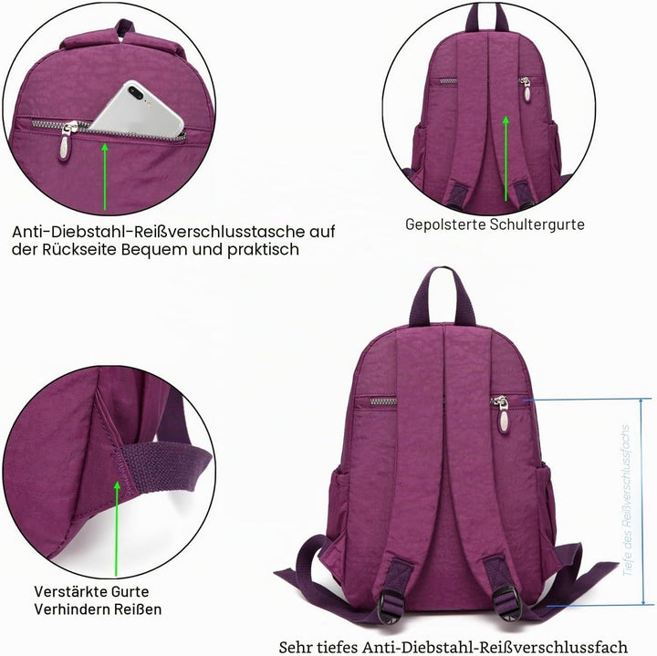 AOTIAN Frauen Rucksack Klassische Leichte Kleine Tagesrucksack Damen Nylon City Pack Jugendliche Läs