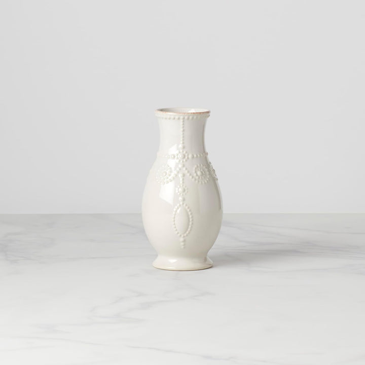 LENOX Weisse French Perle 20,3 cm geriffelte Vase, 0,9 kg, Geriffelte Vase