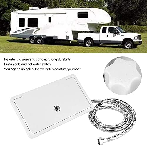 EBTOOLS RV-Dusche, Aussenduschkabine Heiss-Kaltschalter RV-Duschkopf mit 2 Schlüsseln Kit für Marine