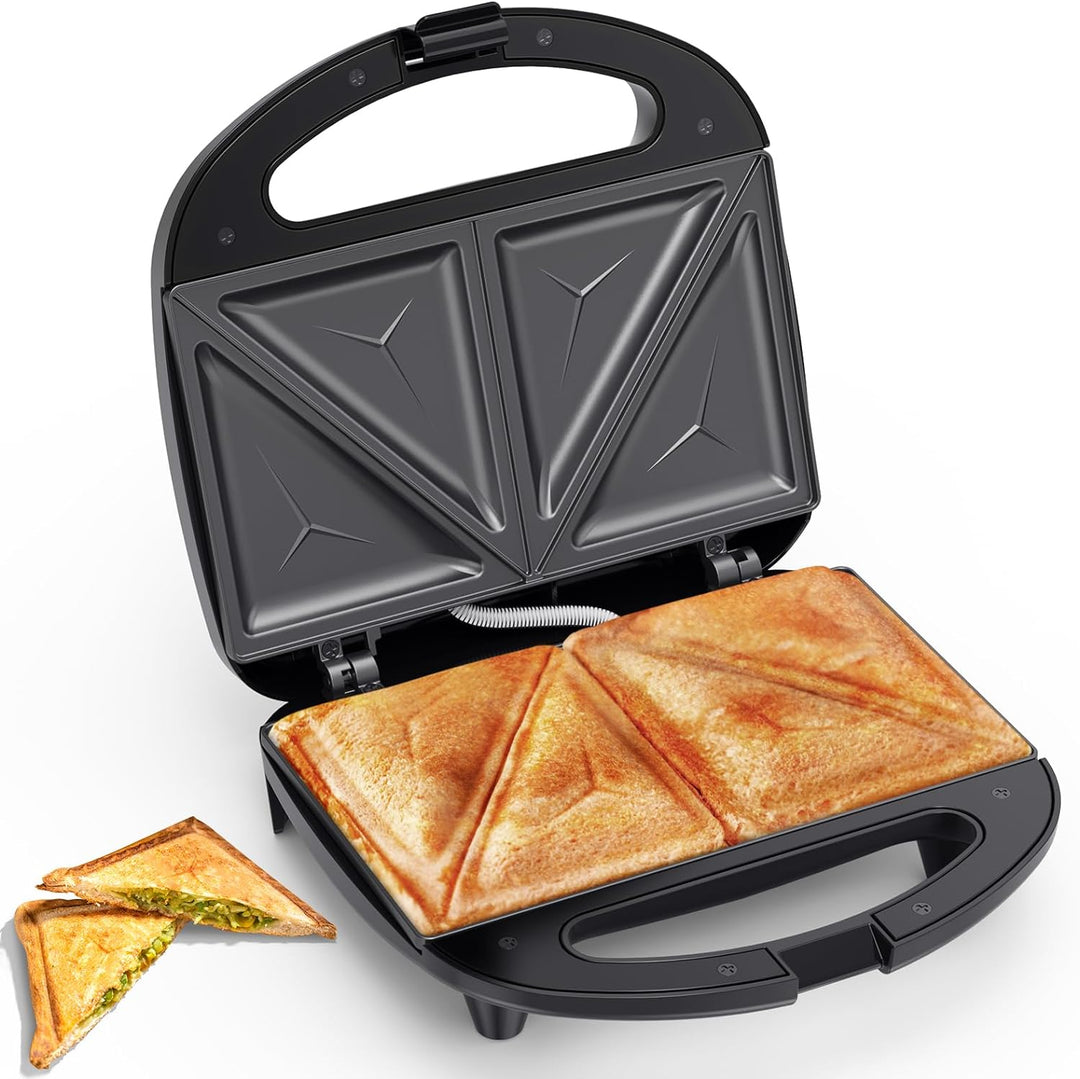 Snailar Sandwichtoaster, Sandwichmaker mit Dreieckplatten, 2 Scheiben toast maschine, Antihaft, Kühl