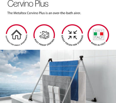 Metaltex Cervino Plus Badewannen-Wäschetrockner, Badewanne