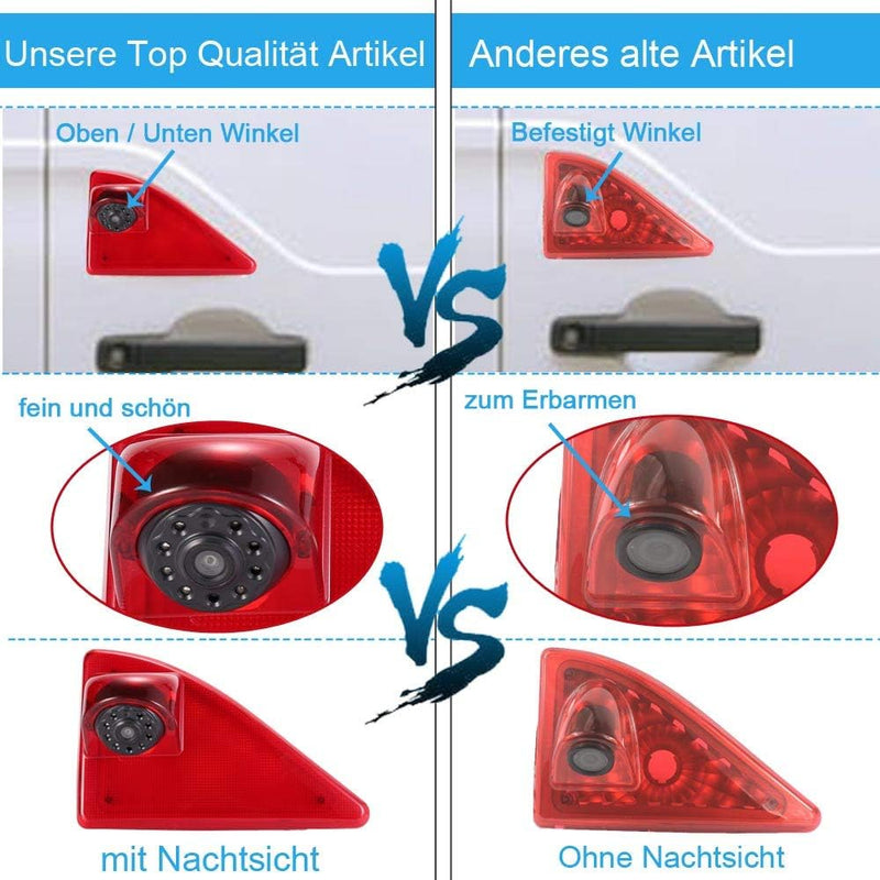 Kalakus Rückfahrsystem mit Rückfahrkamera im 3. Bremslicht Bremsleuchte Kamera+4,3 &