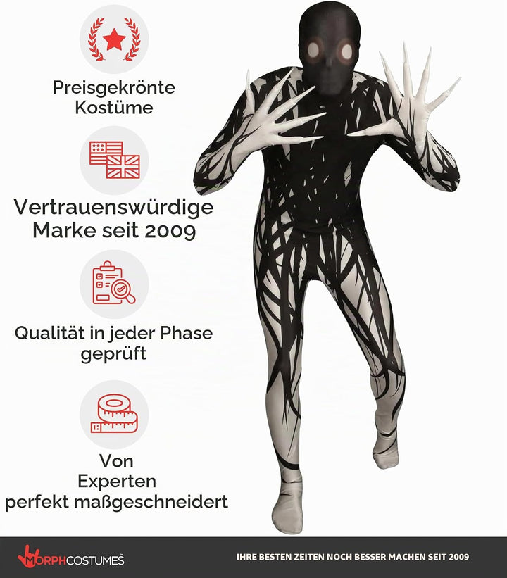 Morphsuits Zalgo Kostüm Erwachsene, Monster Verkleidung, Halloween und Karneval - M (150cm-162cm) M
