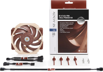 Noctua NF-A12x25r PWM, 120mm Rundrahmenlüfter, 4-Pin (Braun)